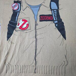 Ghostbusters Graphic Tee Shirt Costume Style Beige M Short Sleeve